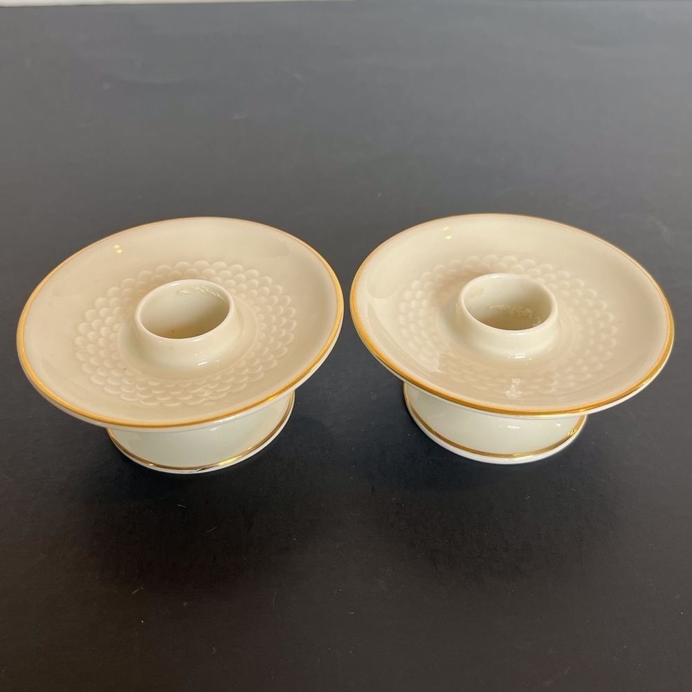Vintage Pair Thomas Rosenthal Candle Holders Germany